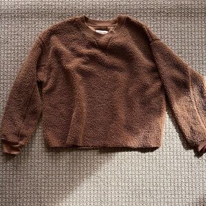 American Eagle Outfitters Textured Brown Crew Neck Sweater / sweatshirt